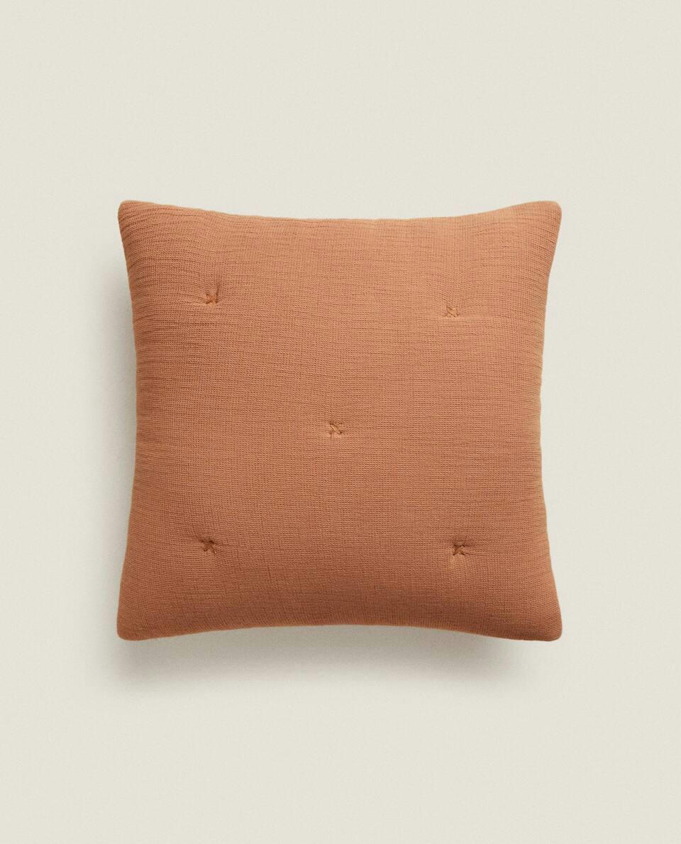 WAFFLE-KNIT CUSHION COVER