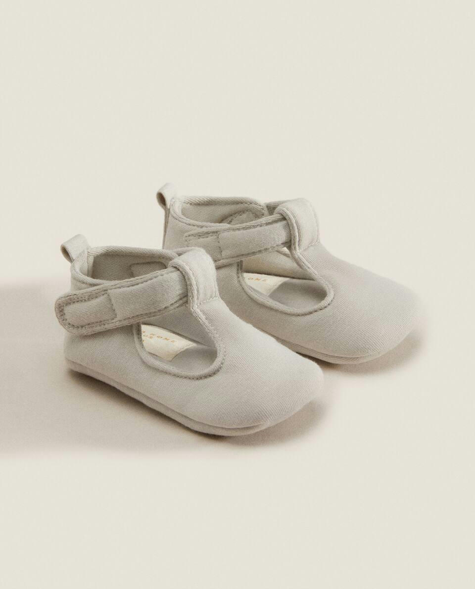 COTTON SANDAL-STYLE BOOTIES