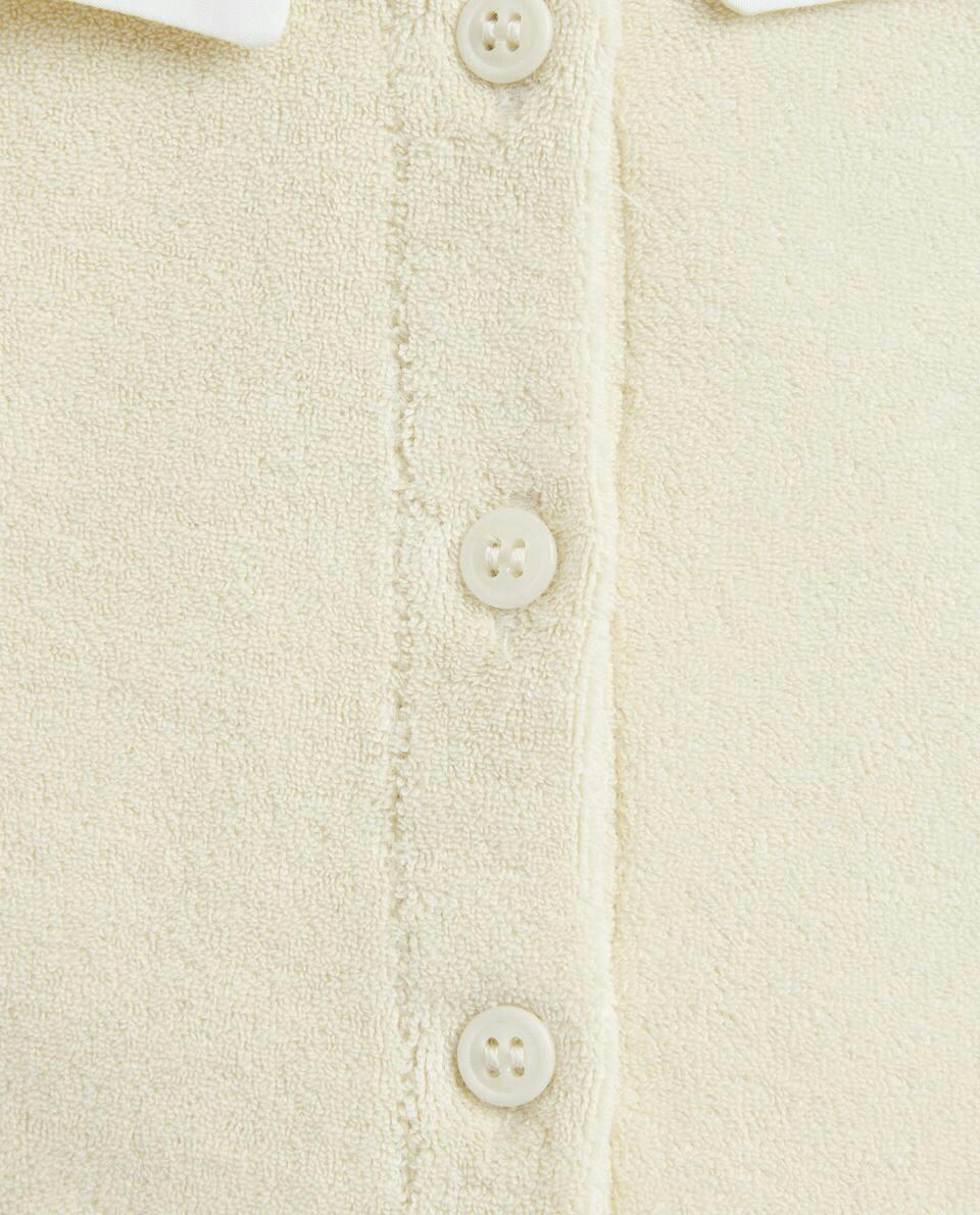 TERRY CARDIGAN WITH COLLAR