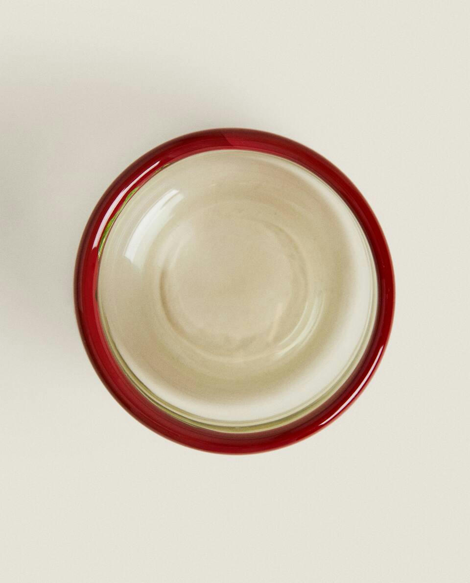 RIMMED GLASS BOWL