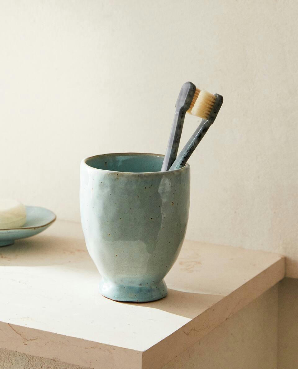 TERRACOTTA CERAMIC BATHROOM SET