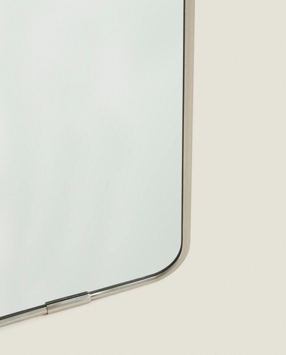 TRIPTYCH WALL MIRROR WITH SILVER FRAME