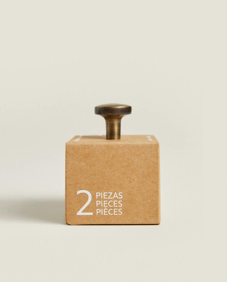 ROUND GOLD DOOR KNOB (PACK OF 2)