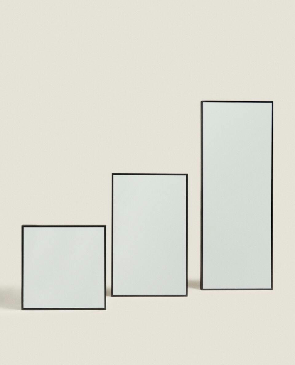 RECTANGULAR METAL WALL MIRROR