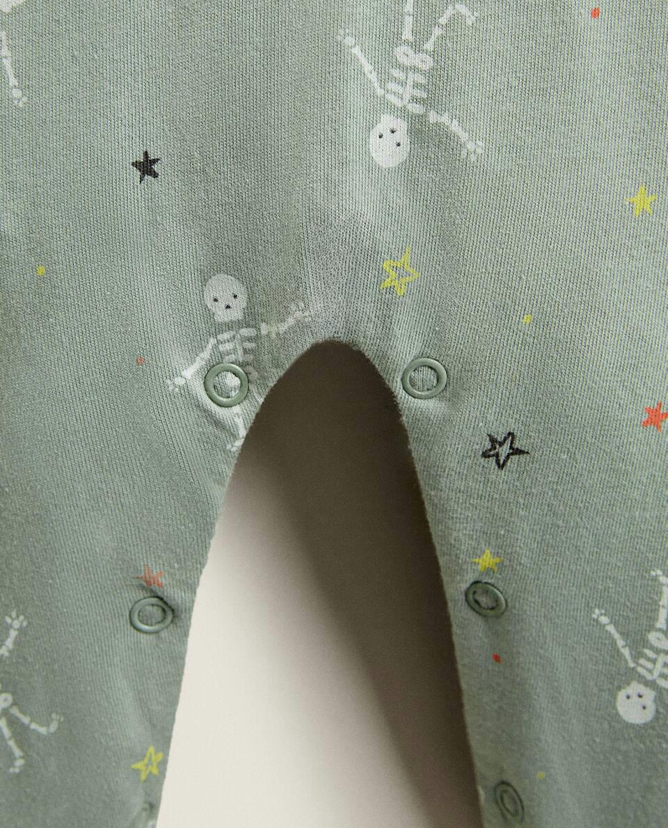 HALLOWEEN BABY ROMPER WITH SKELETONS