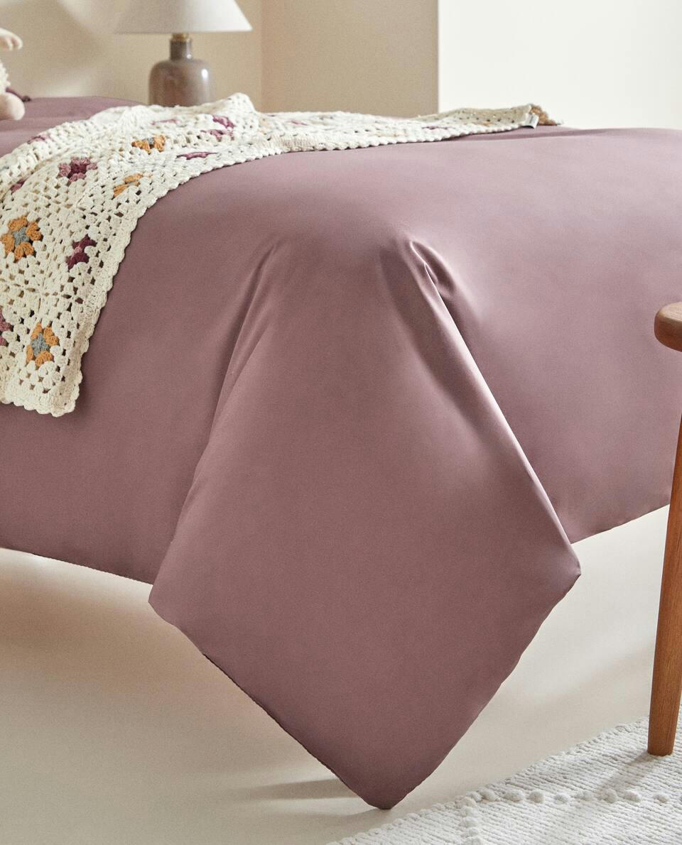 CHILDREN'S TOPSTITCHED COTTON DUVET COVER