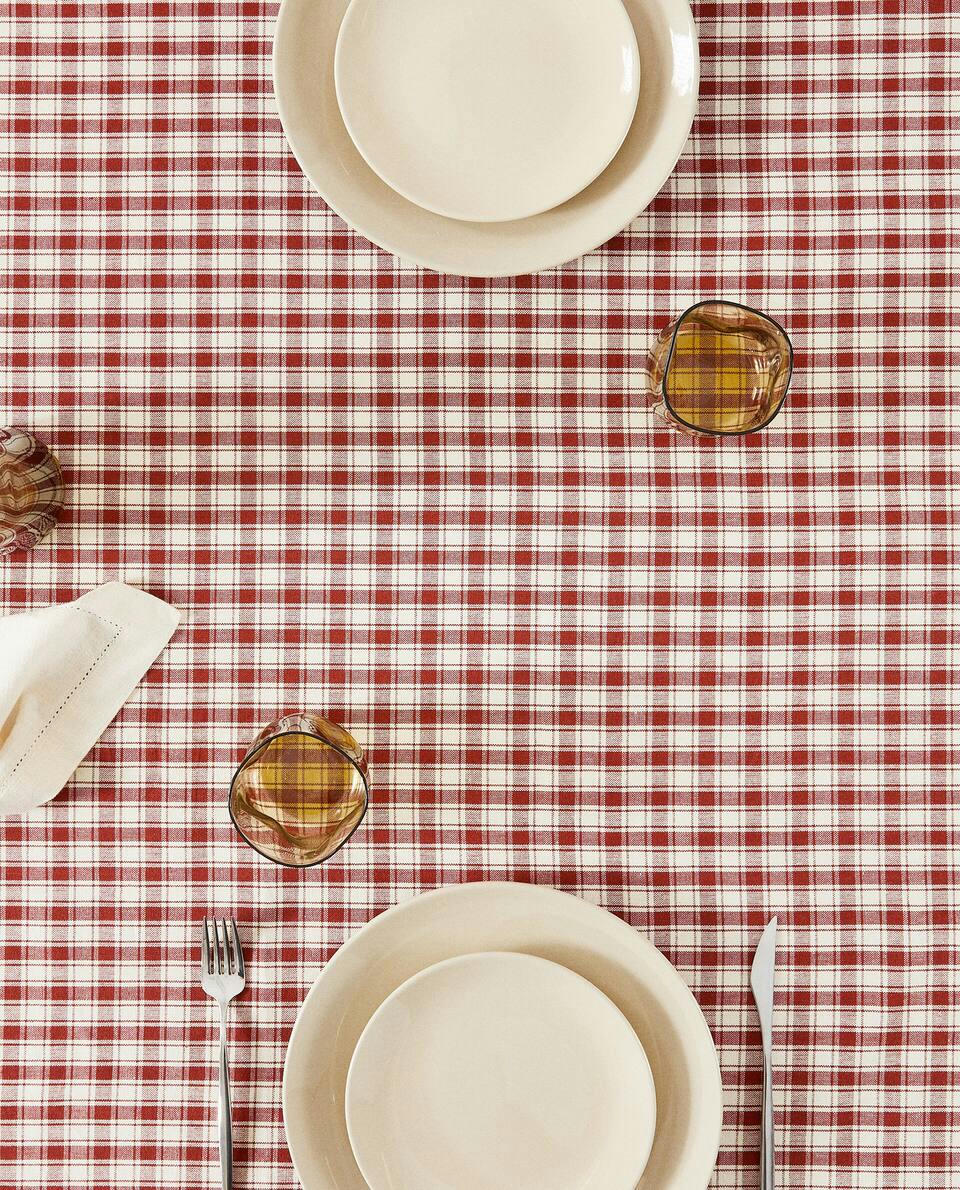 CHECK COTTON TABLECLOTH