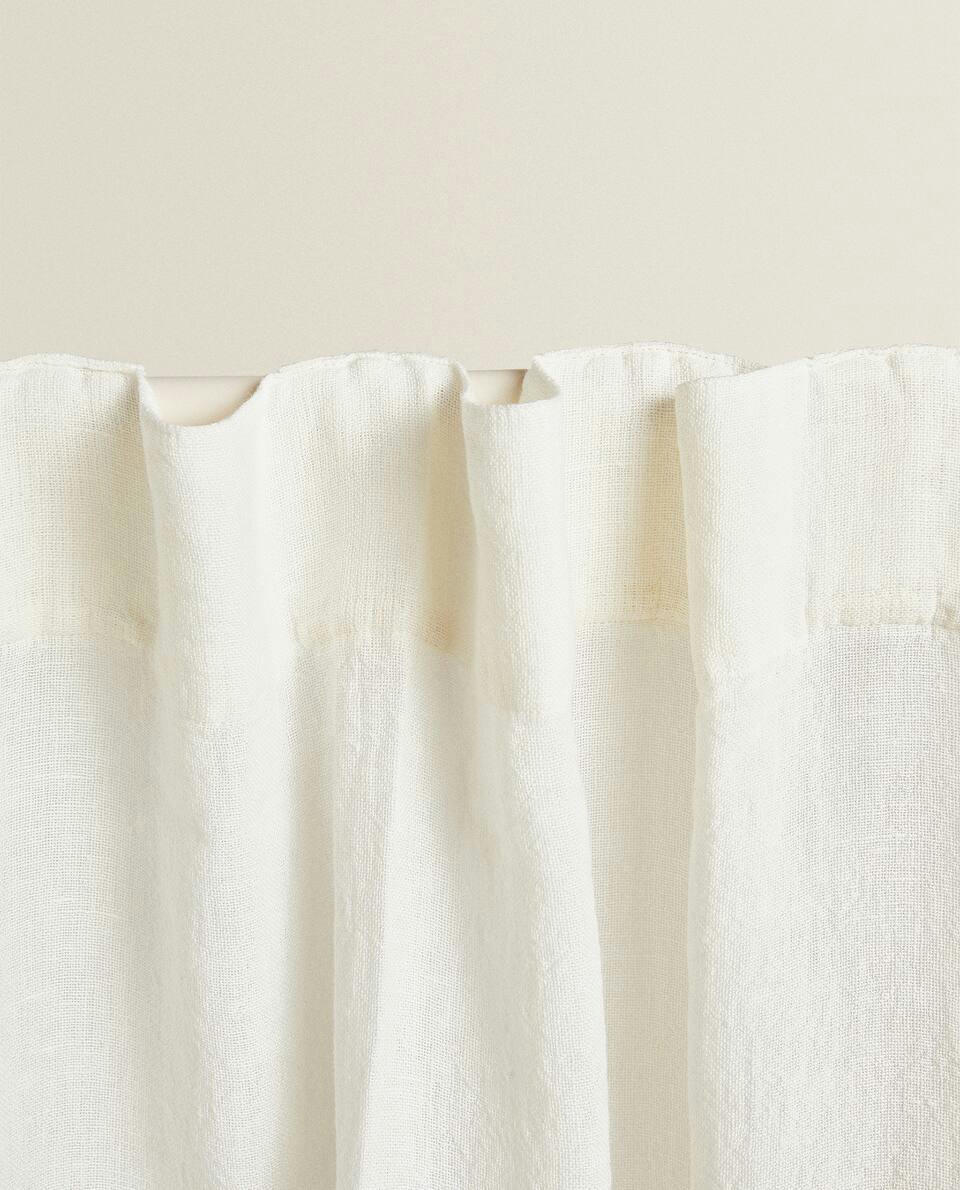 WHITE LINEN CURTAIN