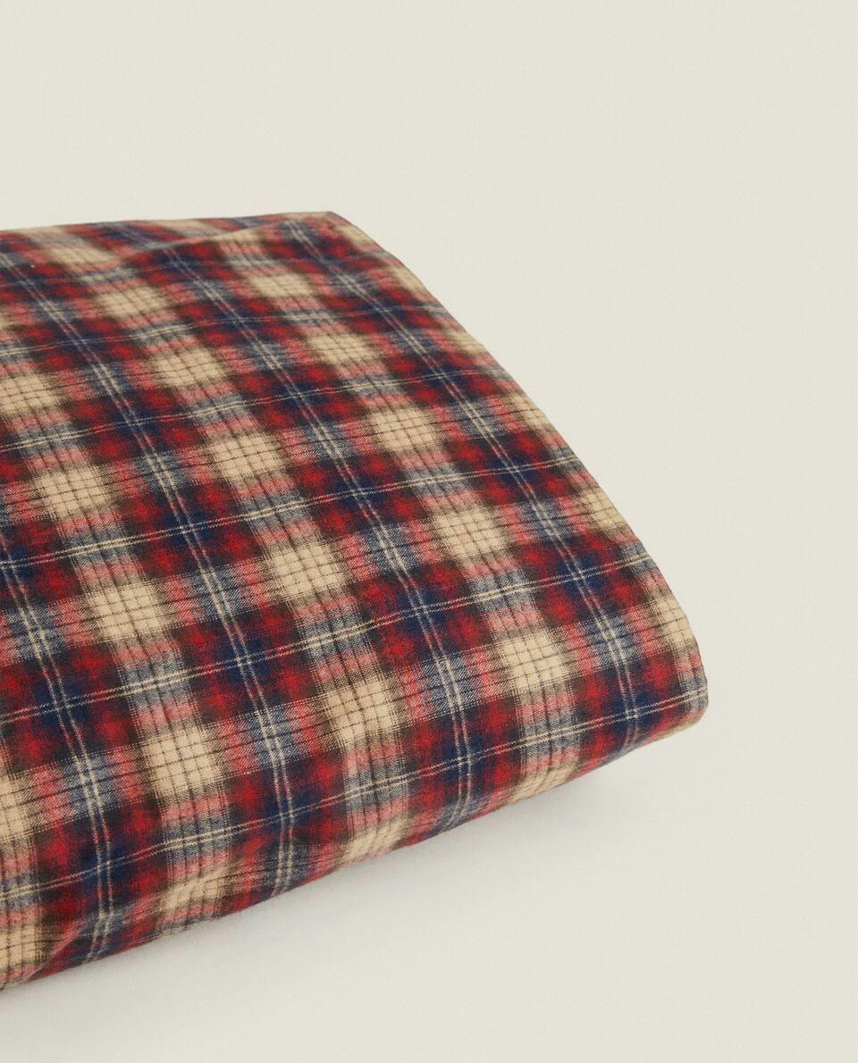 CHECK FLANNEL CHRISTMAS PILLOWCASE