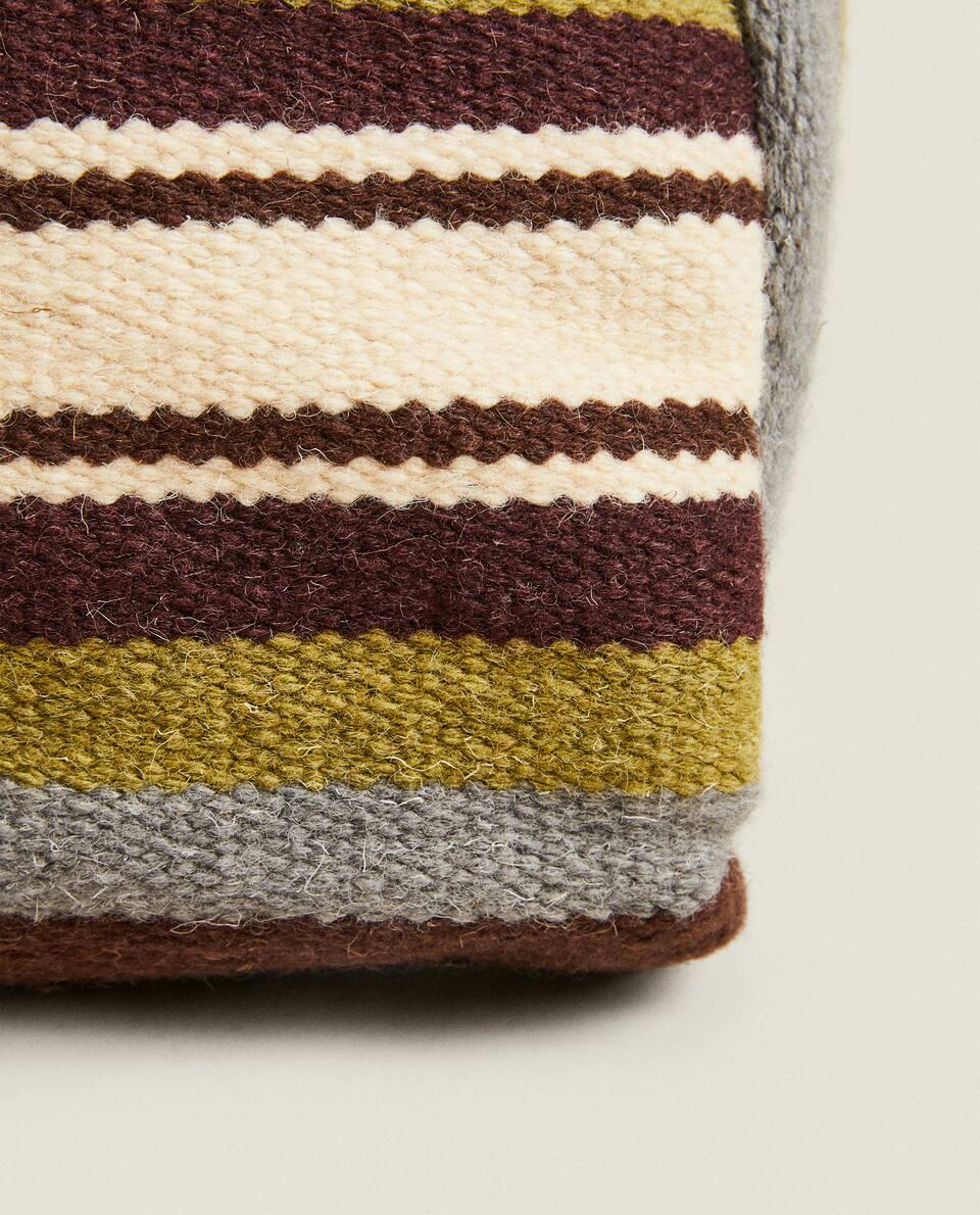 MULTICOLOURED WOOL TRAVEL BAG