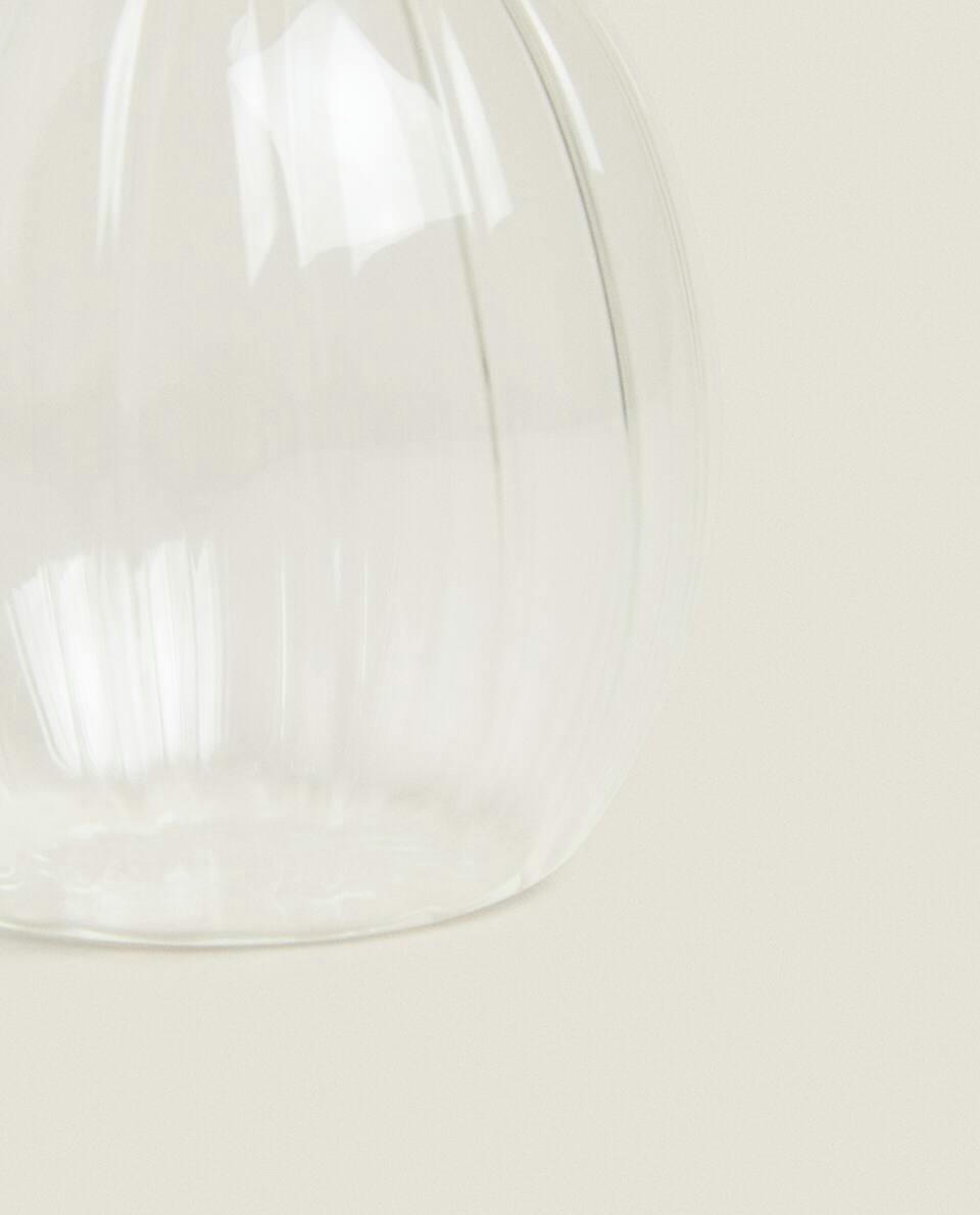 BOROSILICATE GLASS VASE WITH LINES