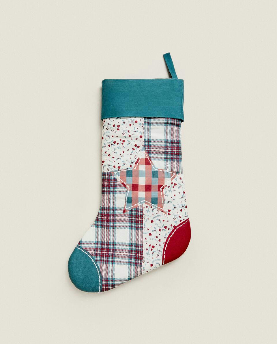 WOOL STOCKING CHRISTMAS DECORATION