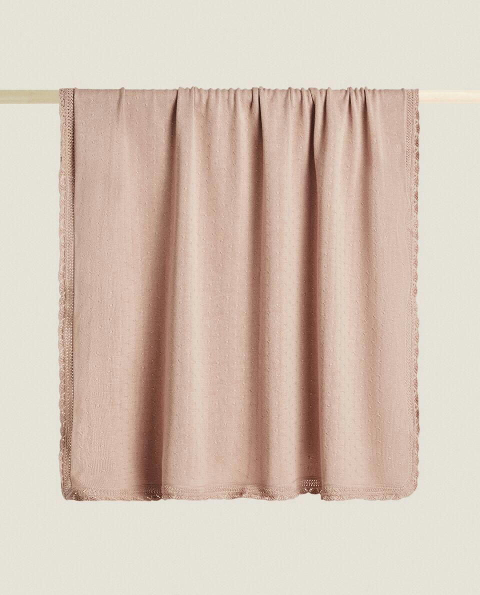 COTTON KNIT BLANKET