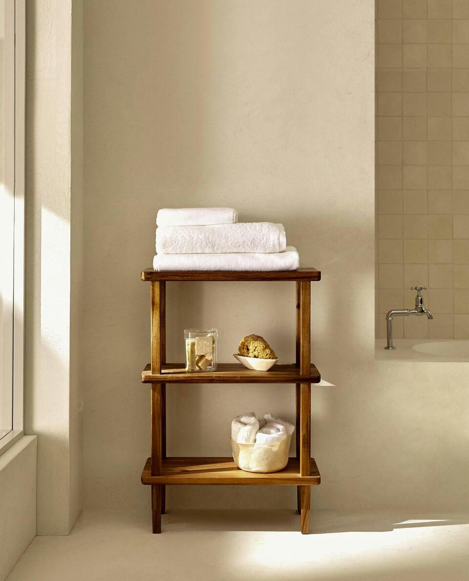 ACACIA WOOD SHELVING UNIT
