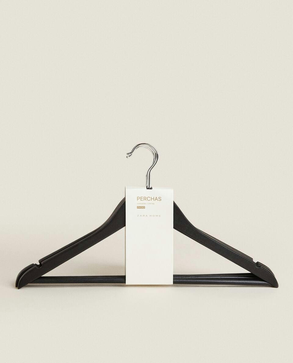 LACQUERED WOODEN HANGER (SET OF 3)