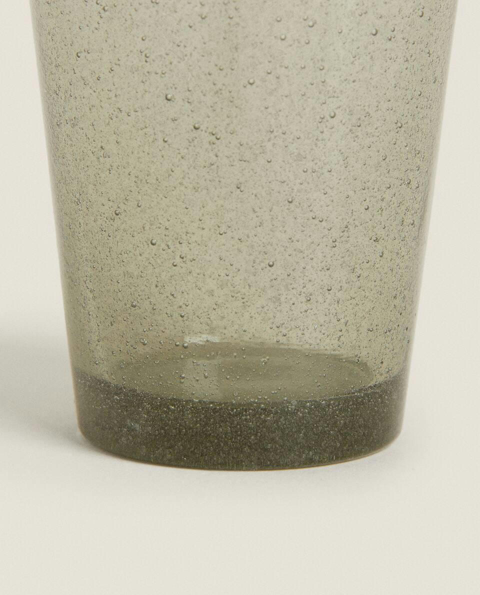 BUBBLE-EFFECT GLASS TUMBLER