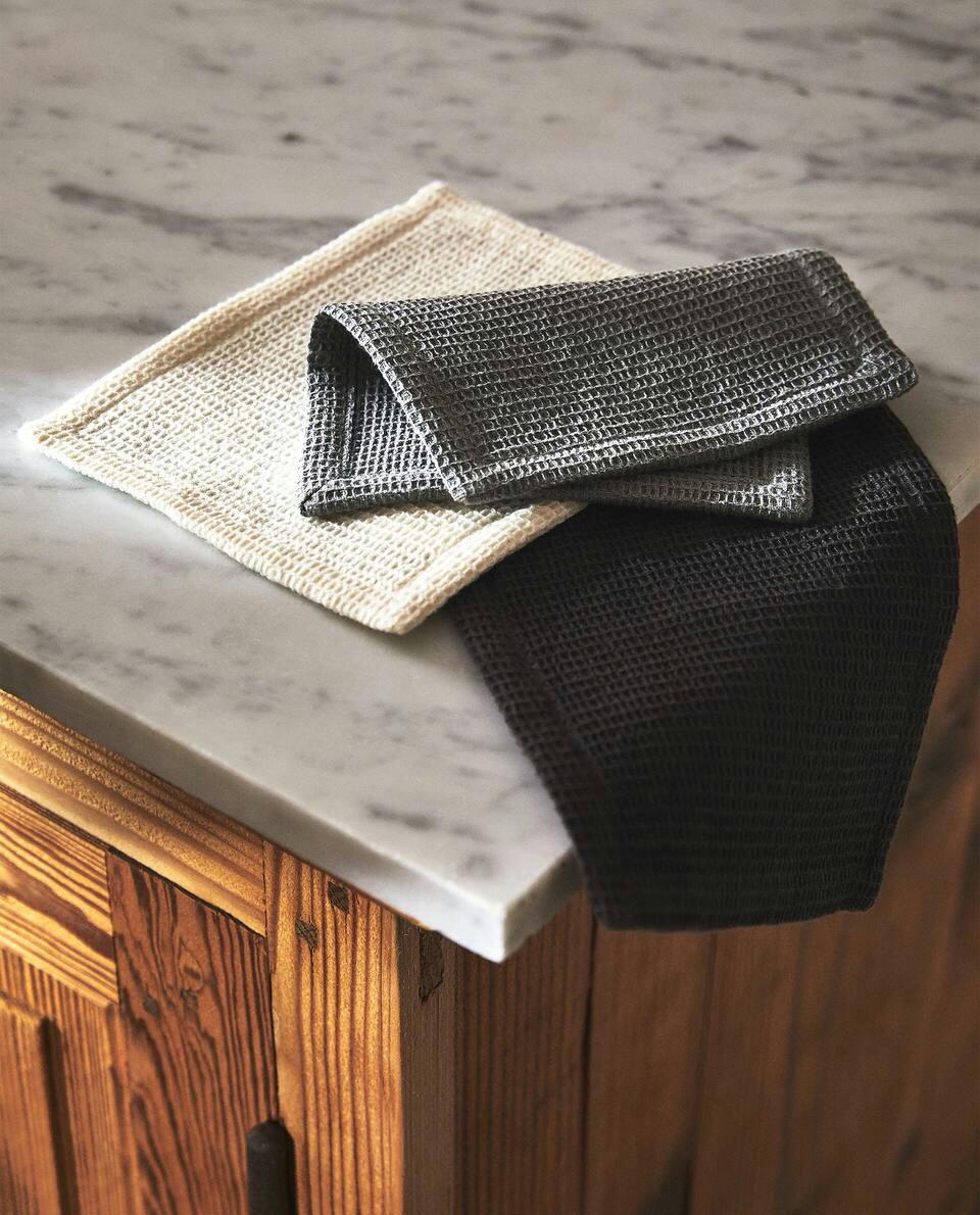 WAFFLE MINI TEA TOWEL (PACK OF 3)