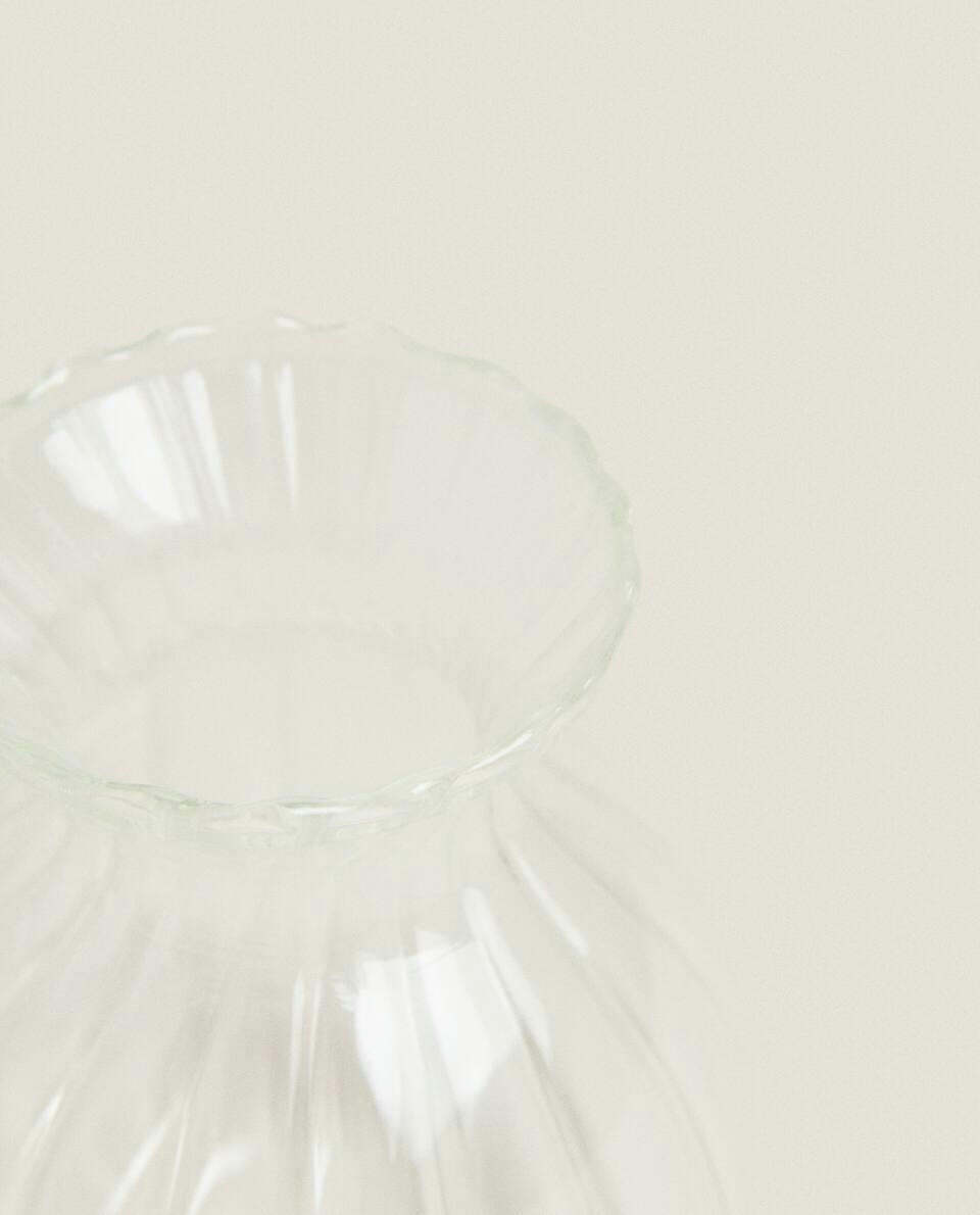 BOROSILICATE GLASS VASE WITH LINES