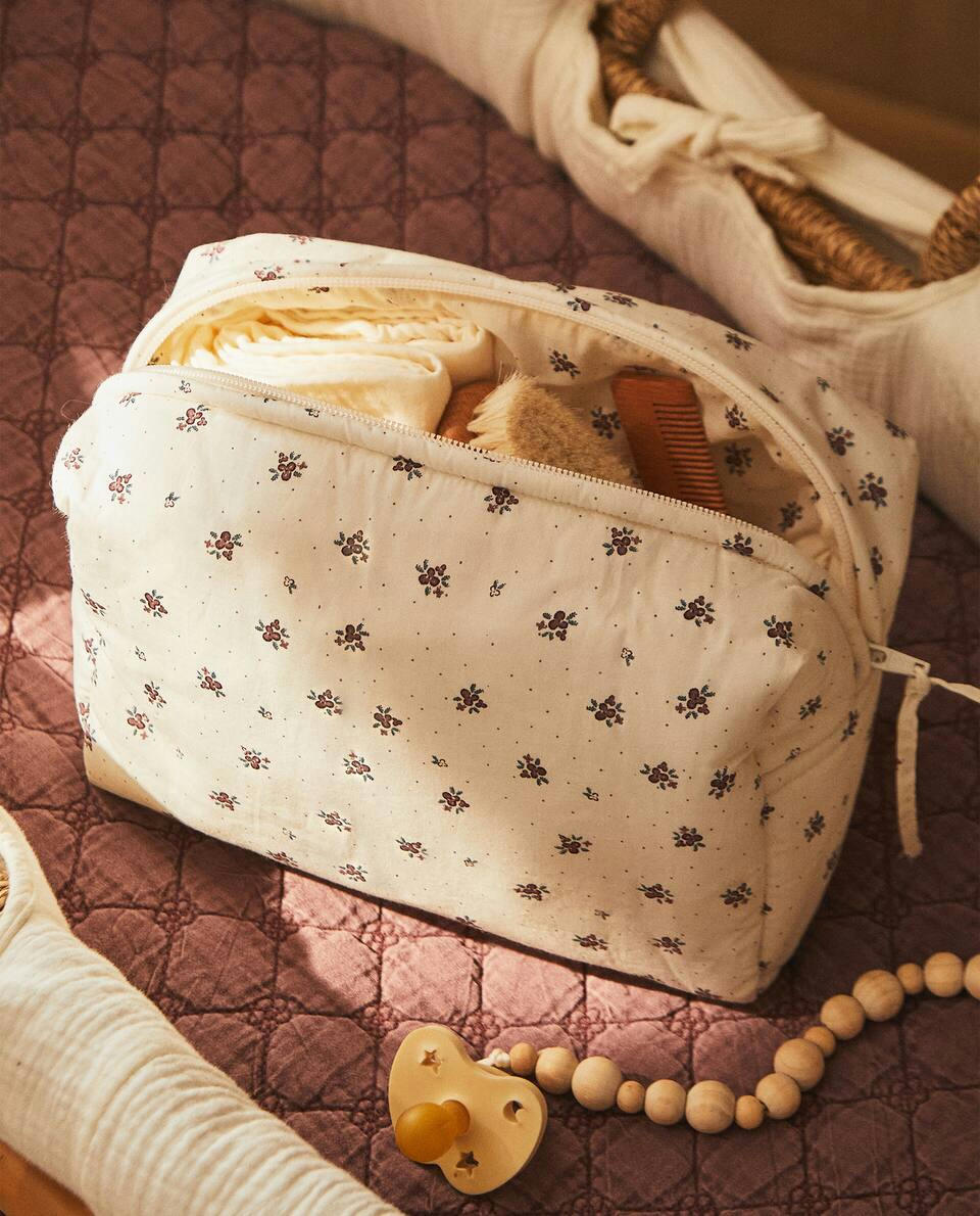 FLORAL COTTON TOILETRY BAG