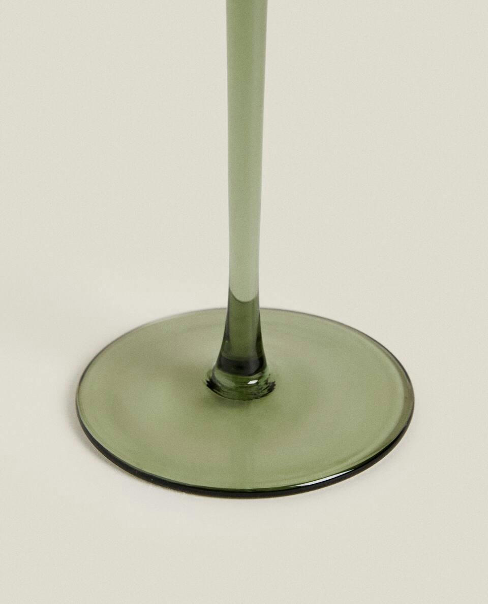 CHRISTMAS GLASS WITH GOLD RIM