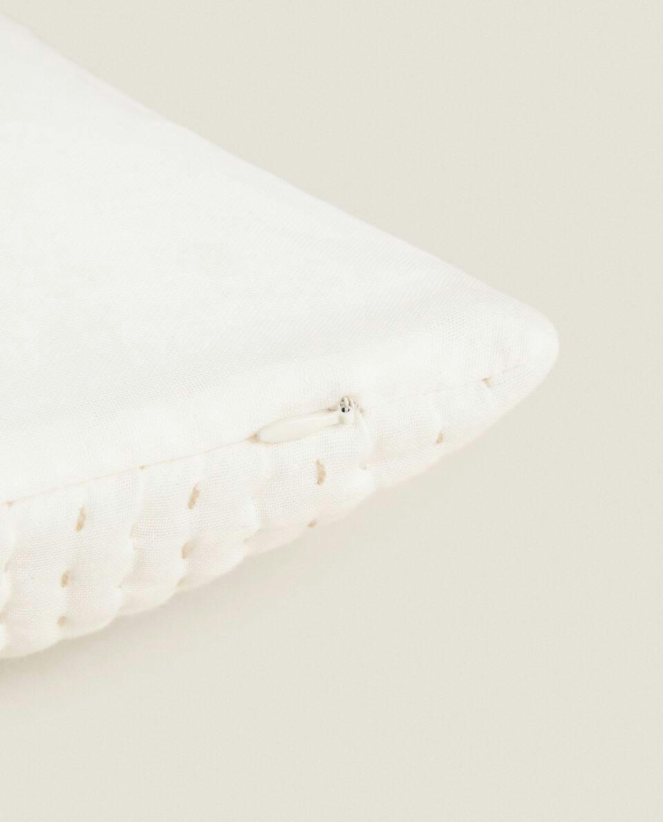 CUSHION COVER WITH TOPSTITCHING
