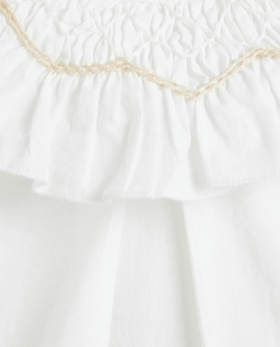 BODYSUIT WITH EMBROIDERED COLLAR