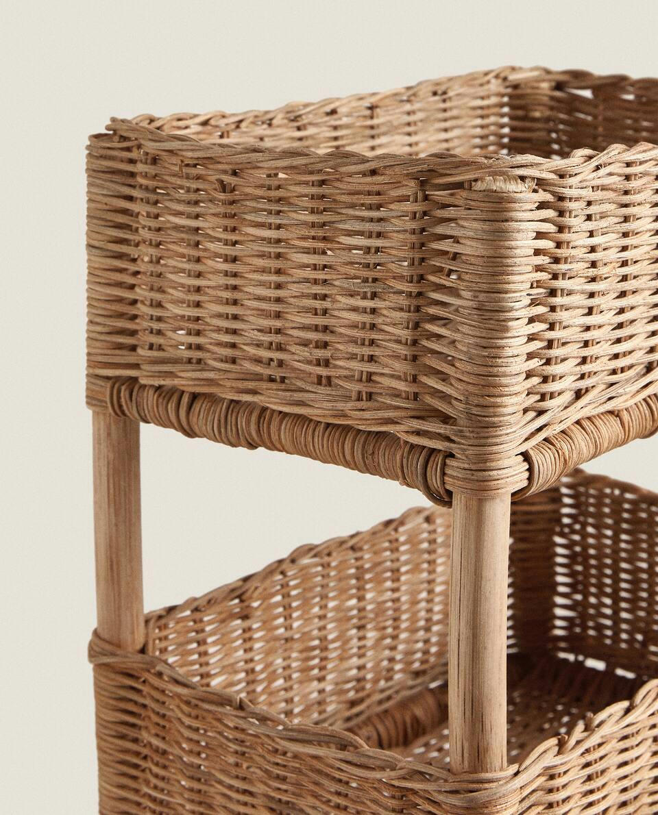 RATTAN STORAGE RACK