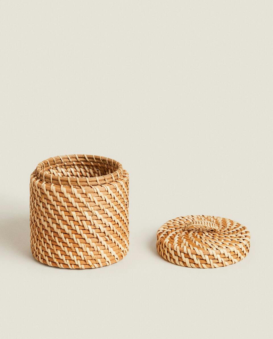 KIDS’ RATTAN HAMPER WITH LID