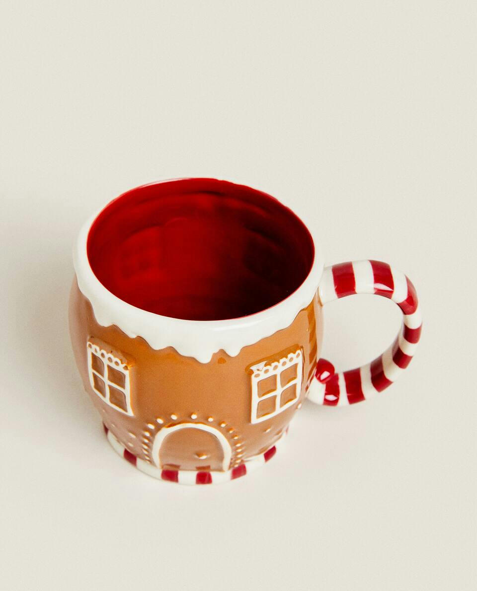 CHRISTMAS CHILDREN’S STONEWARE HOUSE MUG