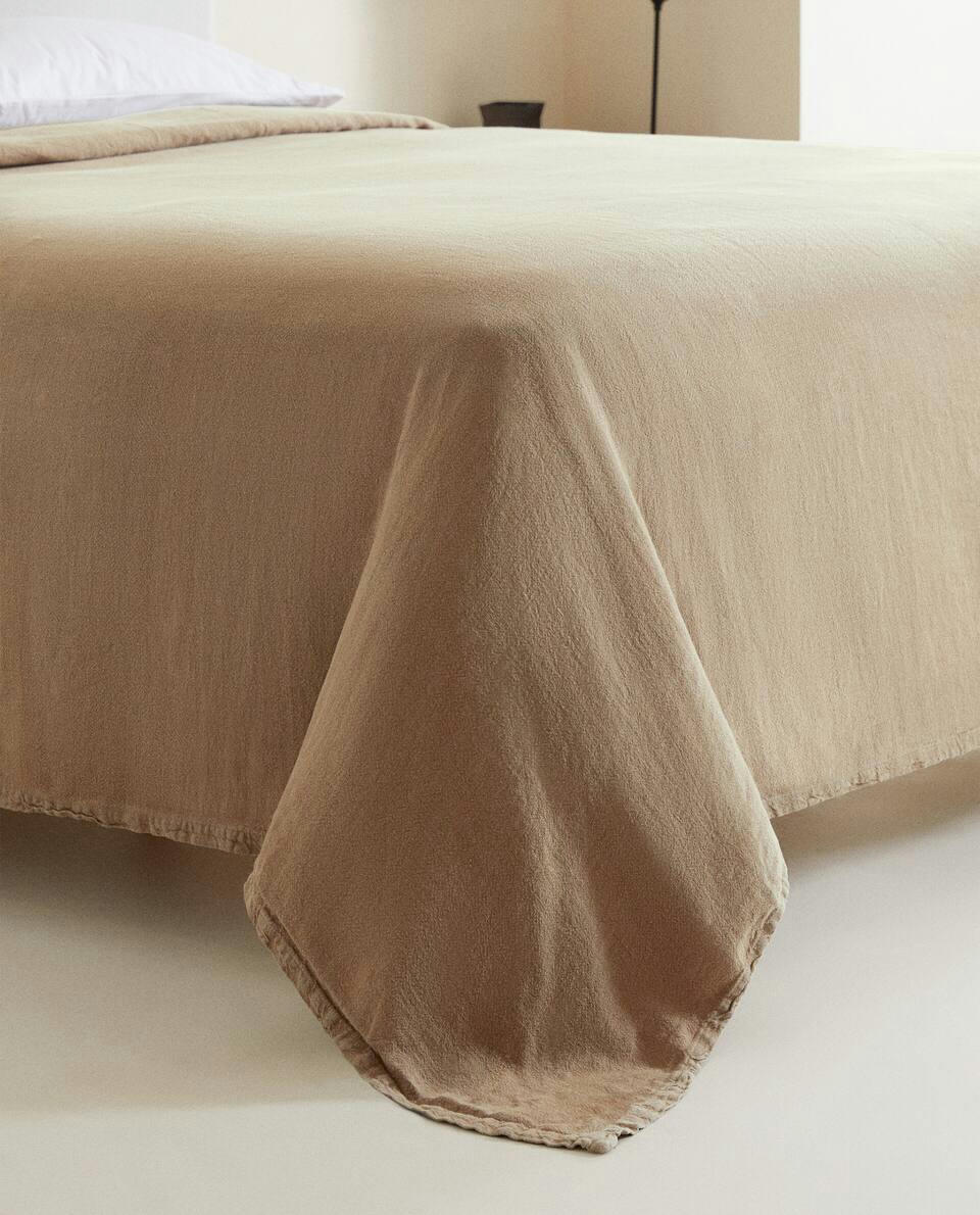 WASHED LINEN BEDSPREAD (400 GxM2)
