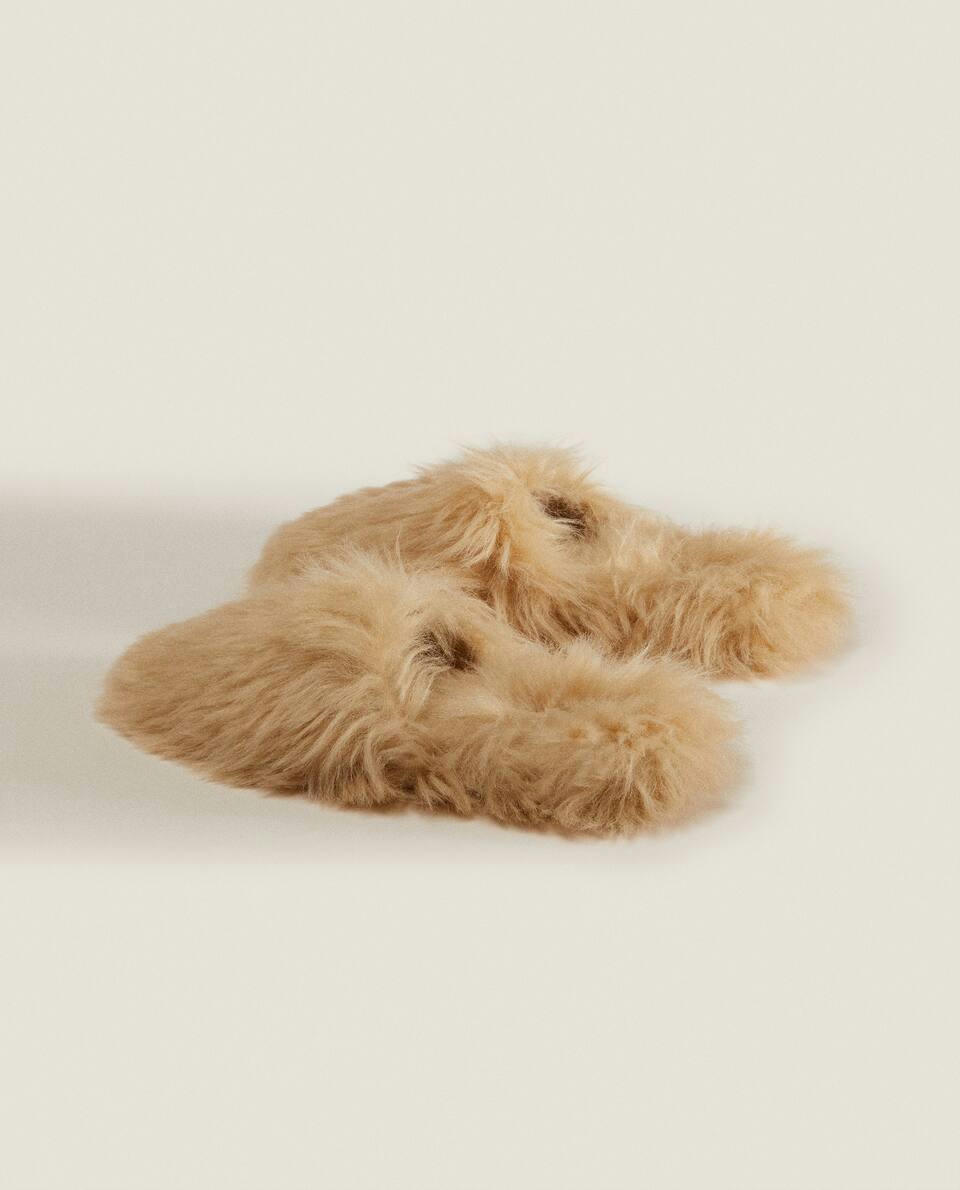 FAUX FUR MULE SLIPPERS