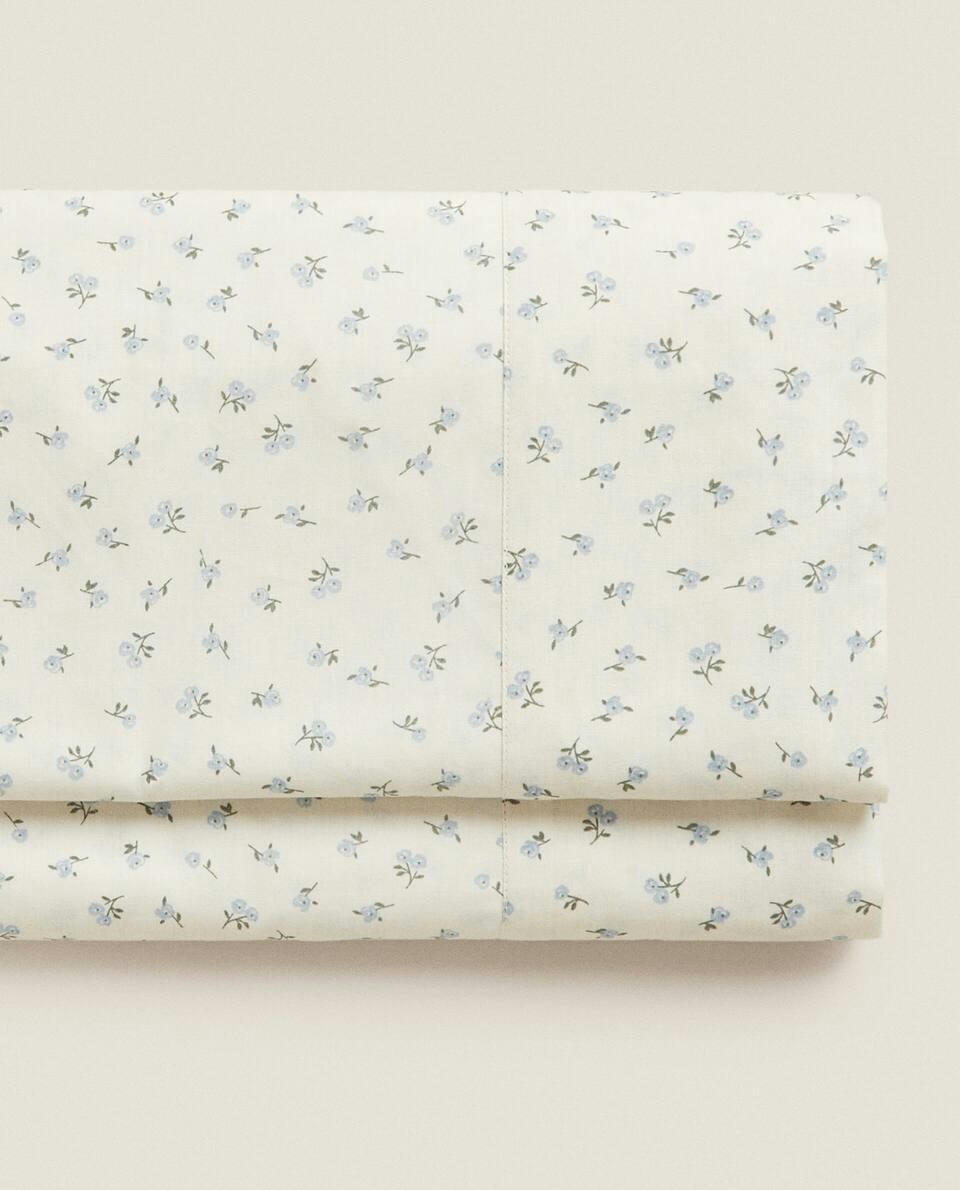 FLORAL PRINT FLAT SHEET