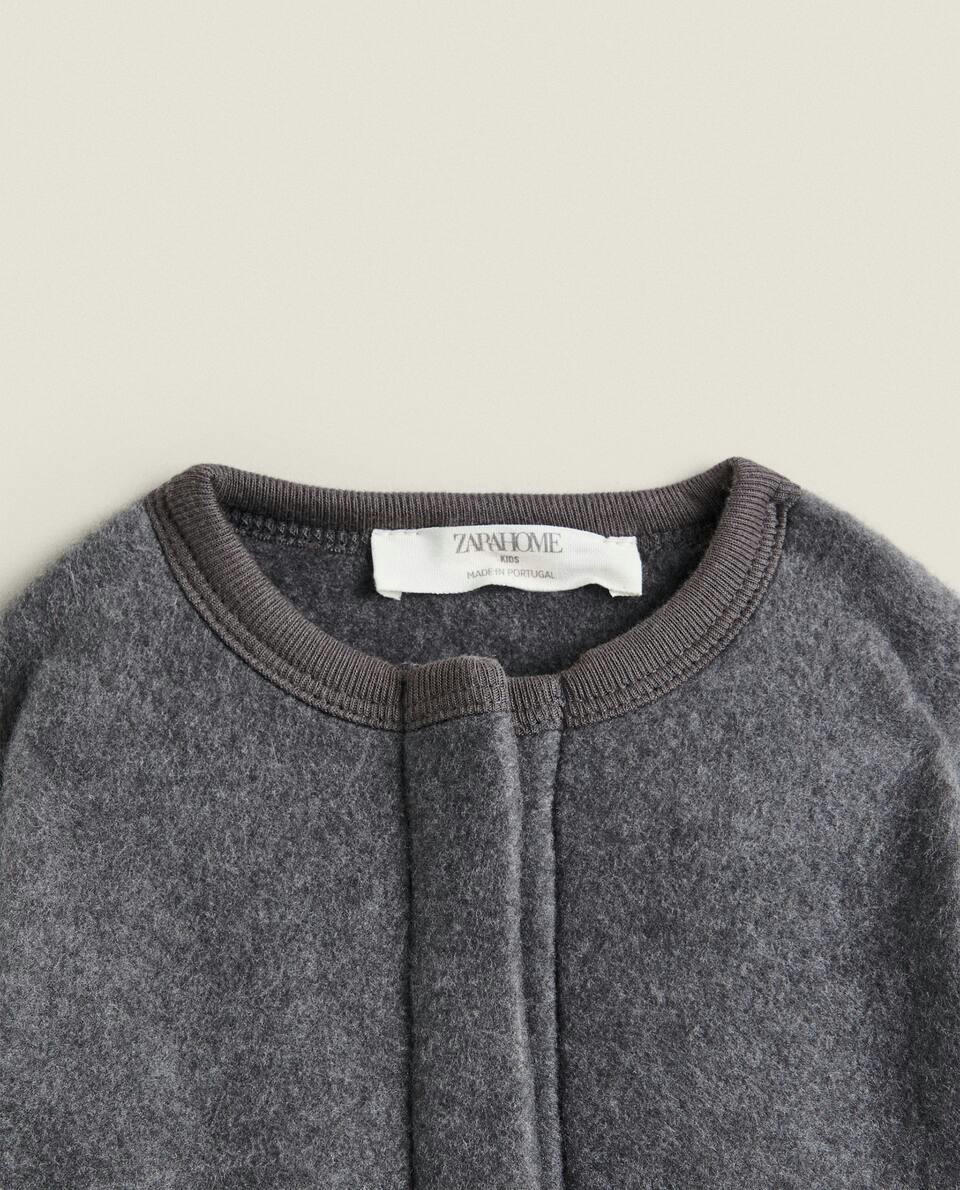 GREY FLEECE ROMPER
