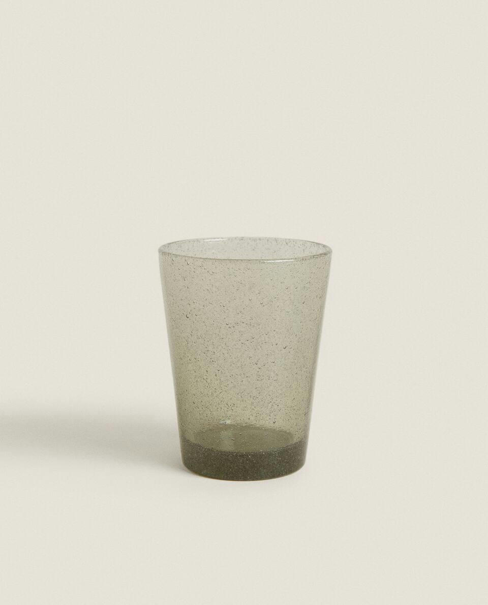 BUBBLE-EFFECT GLASS TUMBLER