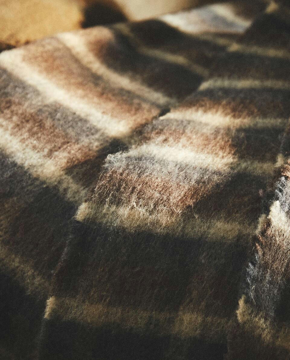 FRAYED CHECKED BLANKET