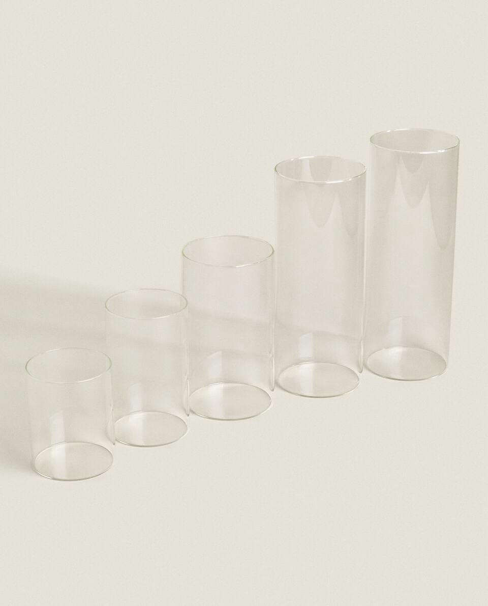 BOROSILICATE GLASS LANTERN VASE