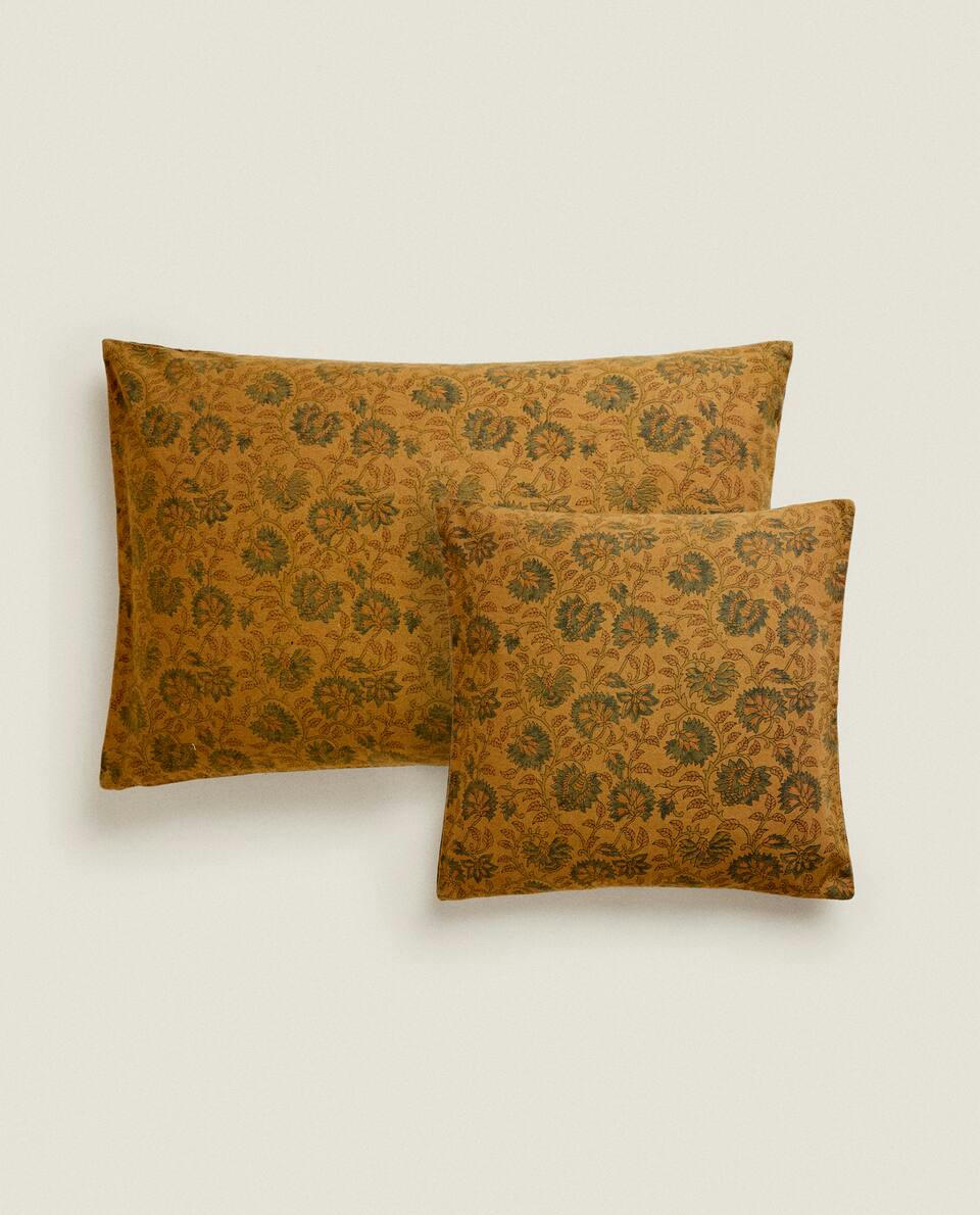 FLORAL PRINT CUSHION COVER