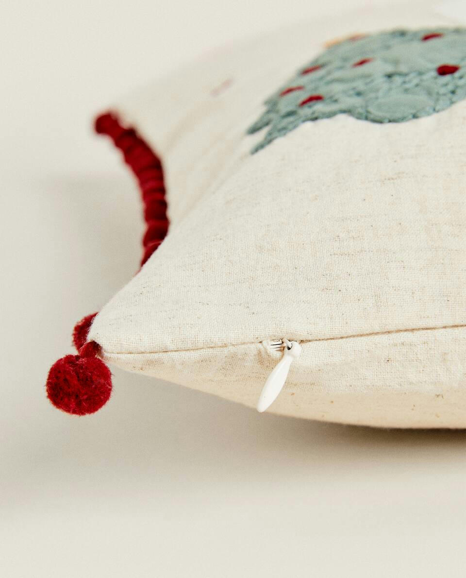 CHILDREN’S CHRISTMAS HOUSE CUSHION COVER