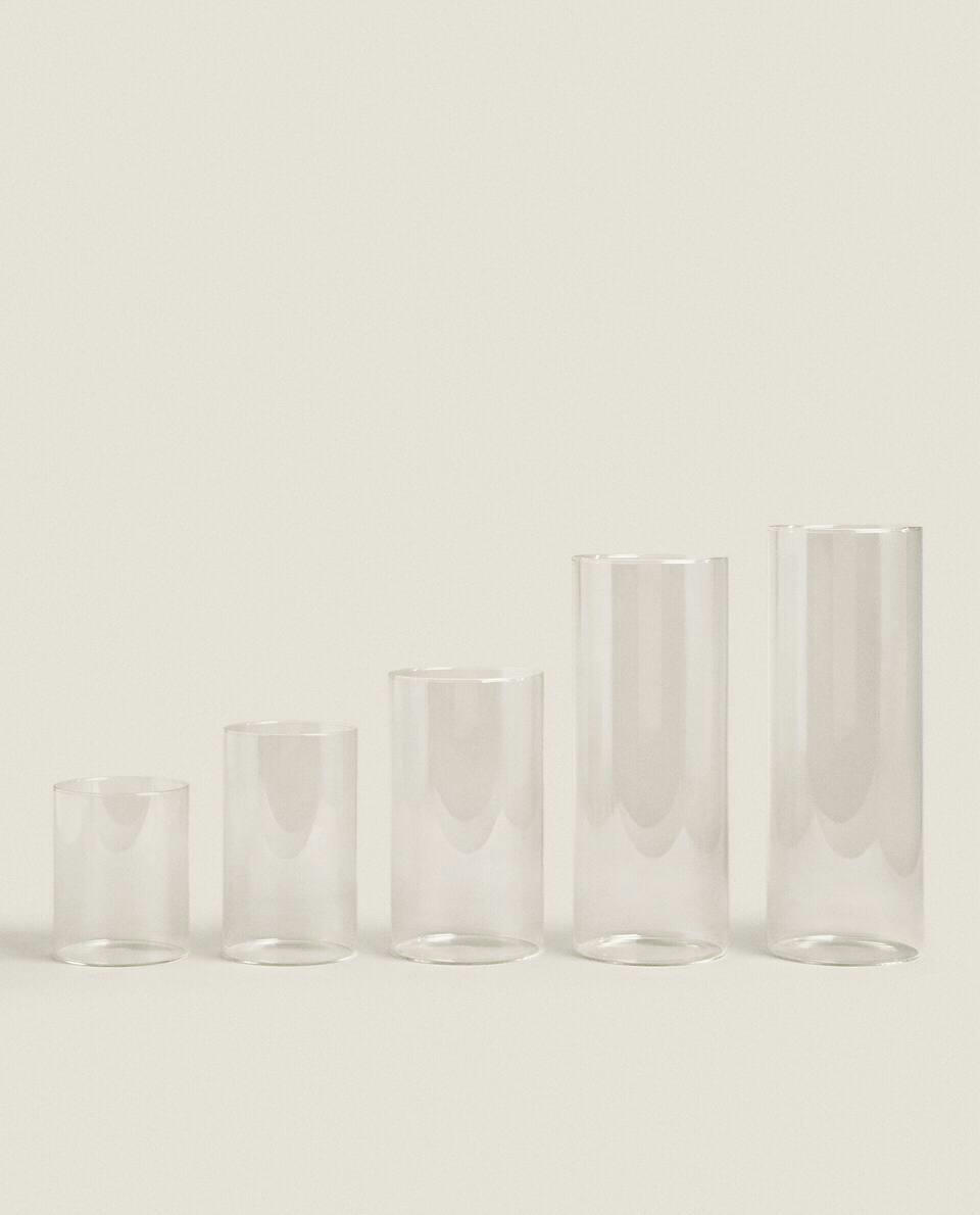 BOROSILICATE GLASS LANTERN VASE