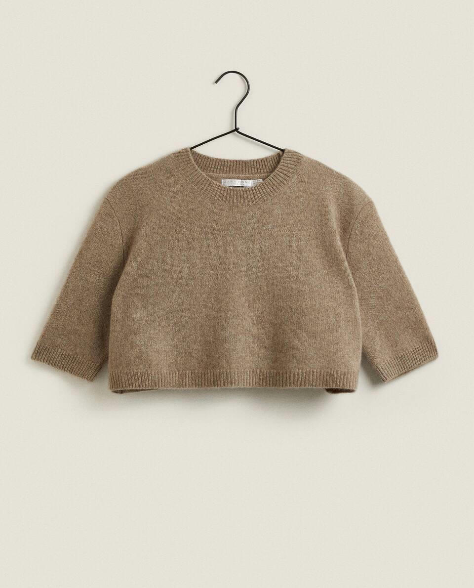 CROPPED CASHMERE SWEATER