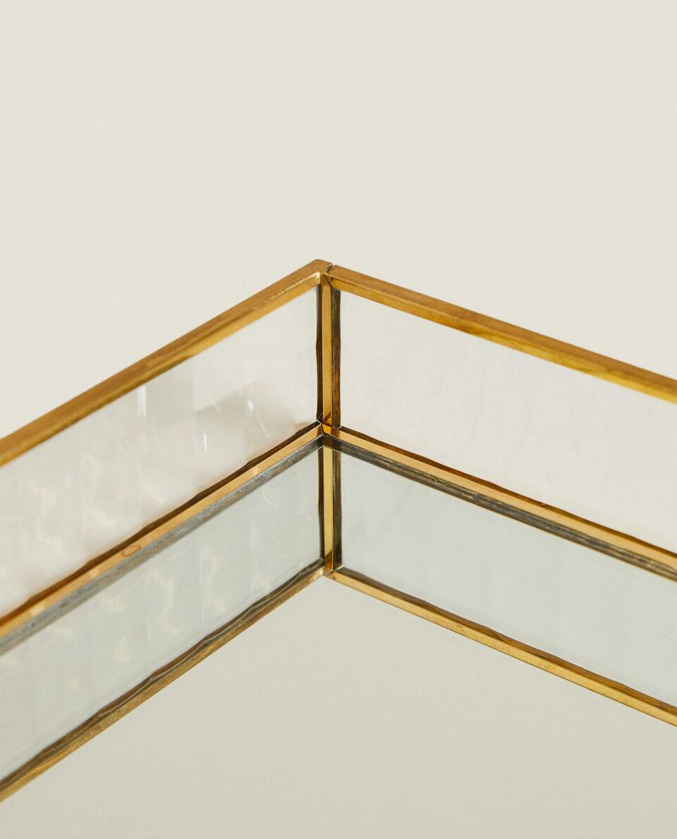 DECORATIVE TRAY WITH GOLD RIM