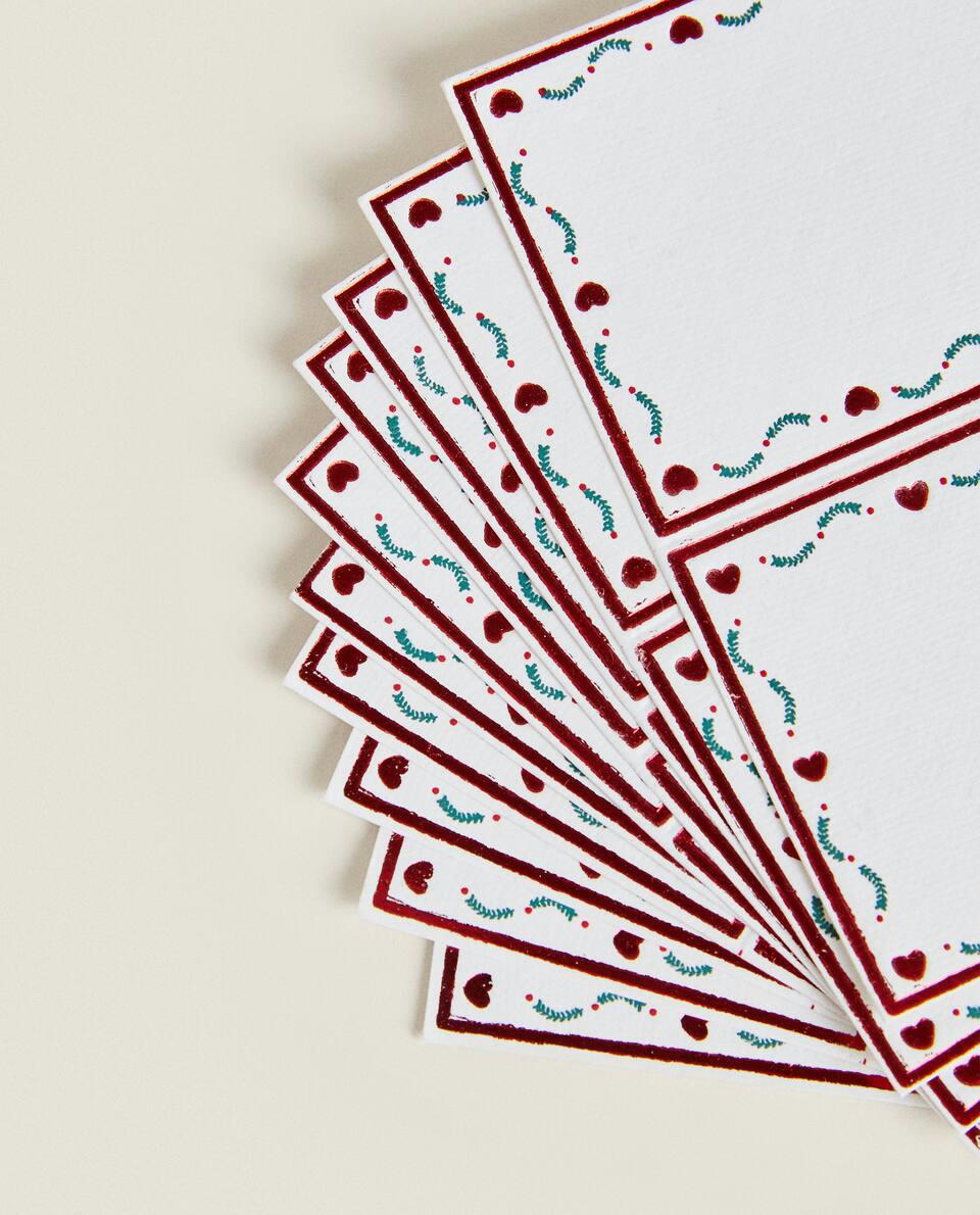 PACK OF CHILDREN’S CHRISTMAS PAPER PLACE CARDS (PACK OF 10)