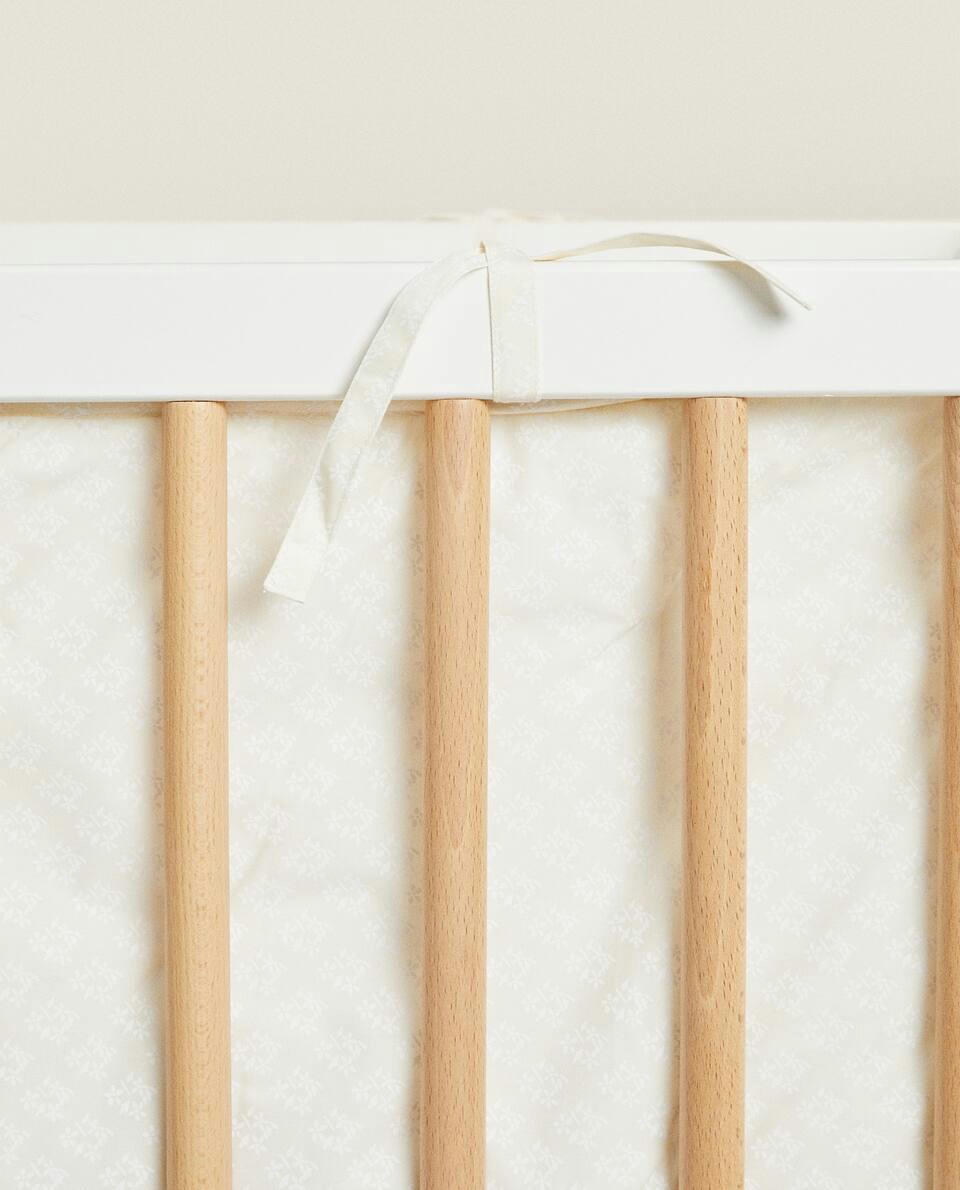 CHILDREN’S FLORAL COT BUMPER COVER