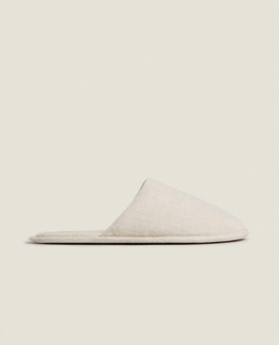 LINEN SLIPPERS