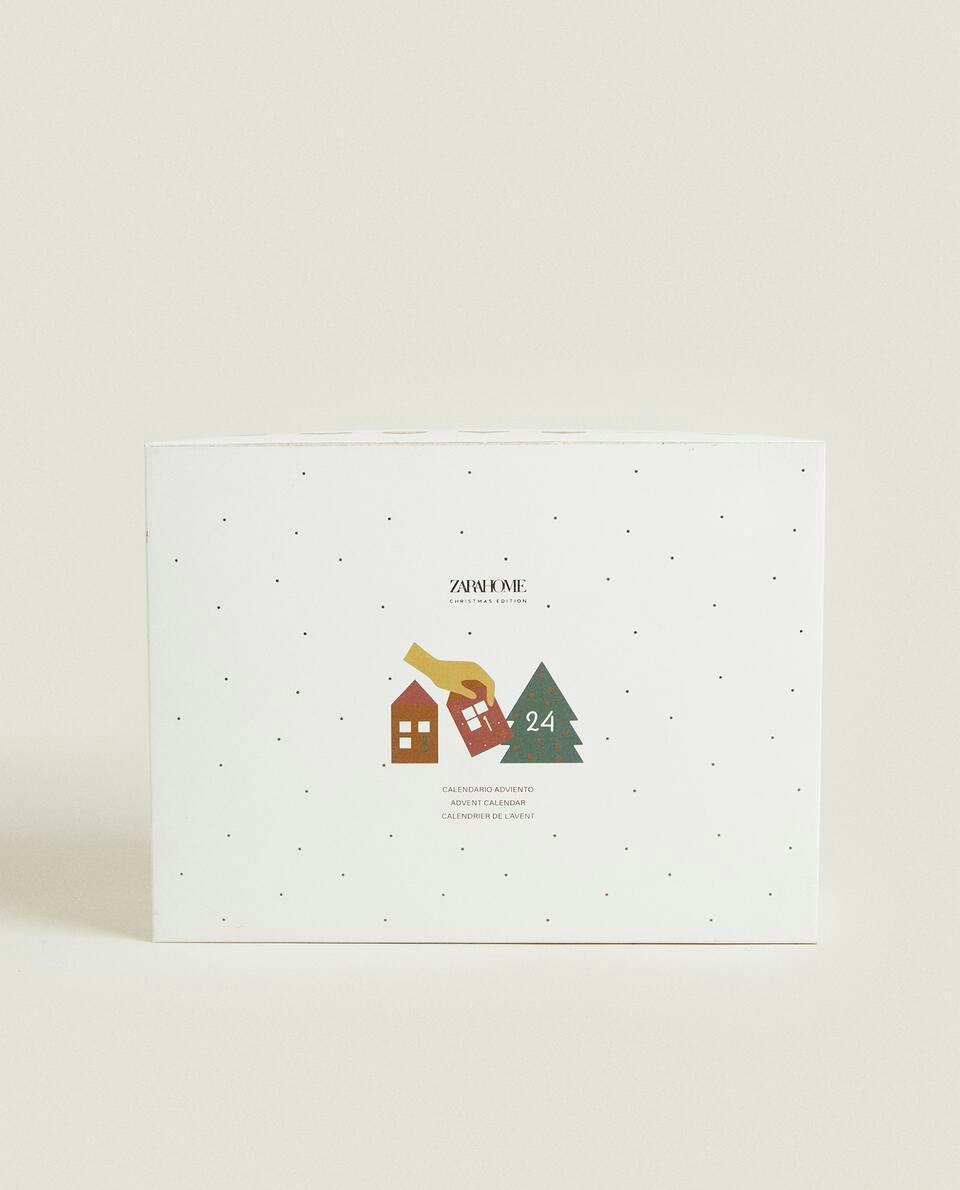 CHRISTMAS ADVENT CALENDAR WITH PAPER M?CHé HOUSES