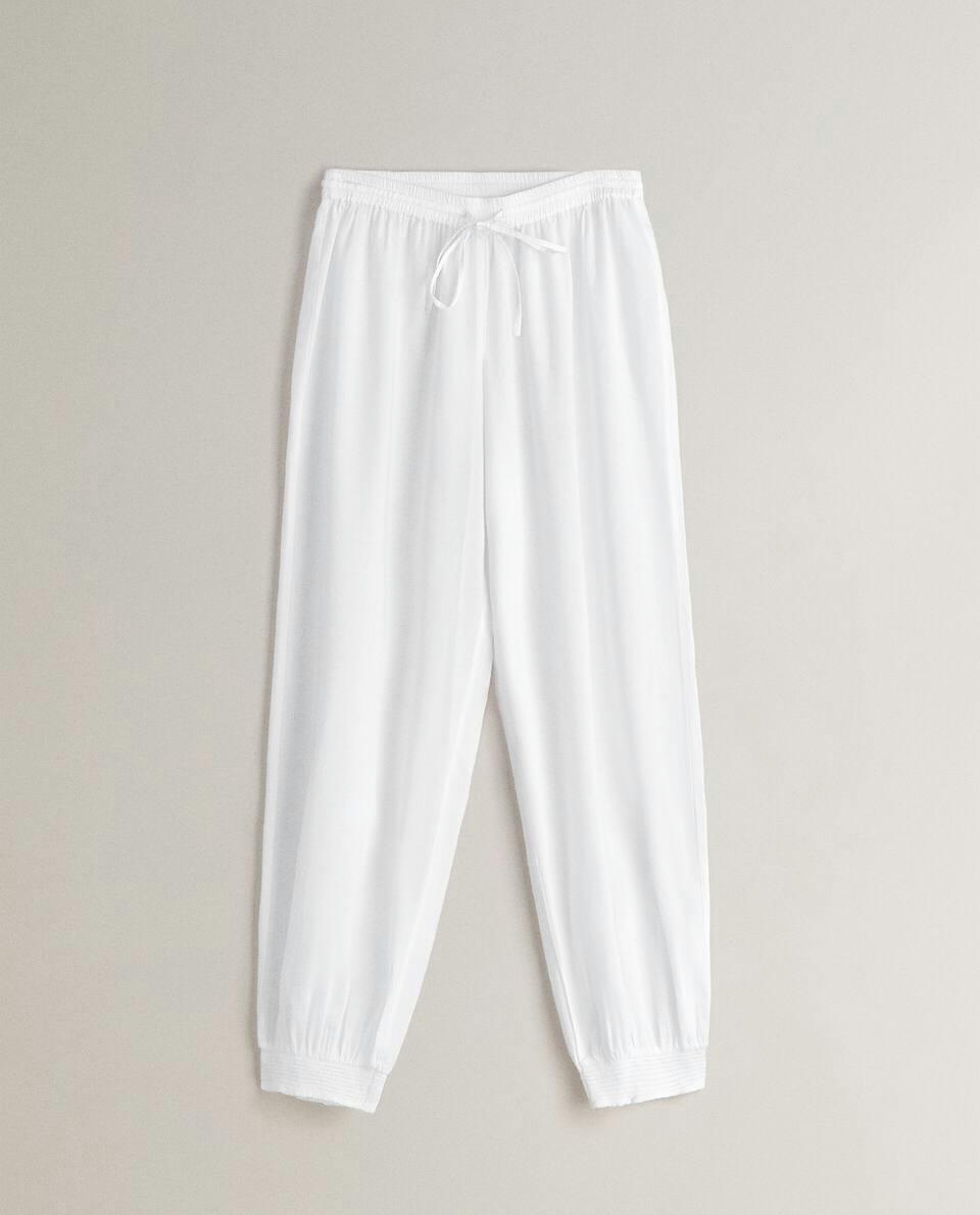 GATHERED TROUSERS
