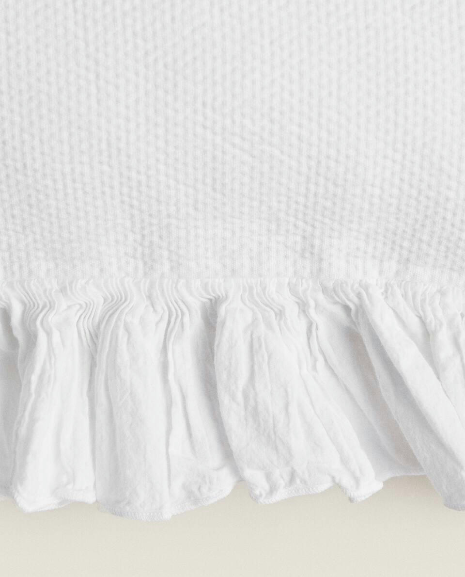 CUSHION COVER WITH PLEATED RUFFLE