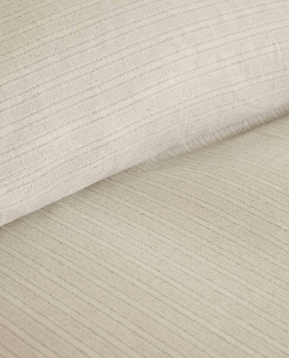 STRIPED FLANNEL DUVET COVER