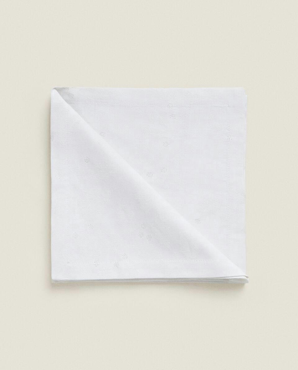 PACK OF GLITTERY CHRISTMAS FLORAL JACQUARD NAPKINS (PACK OF 2)