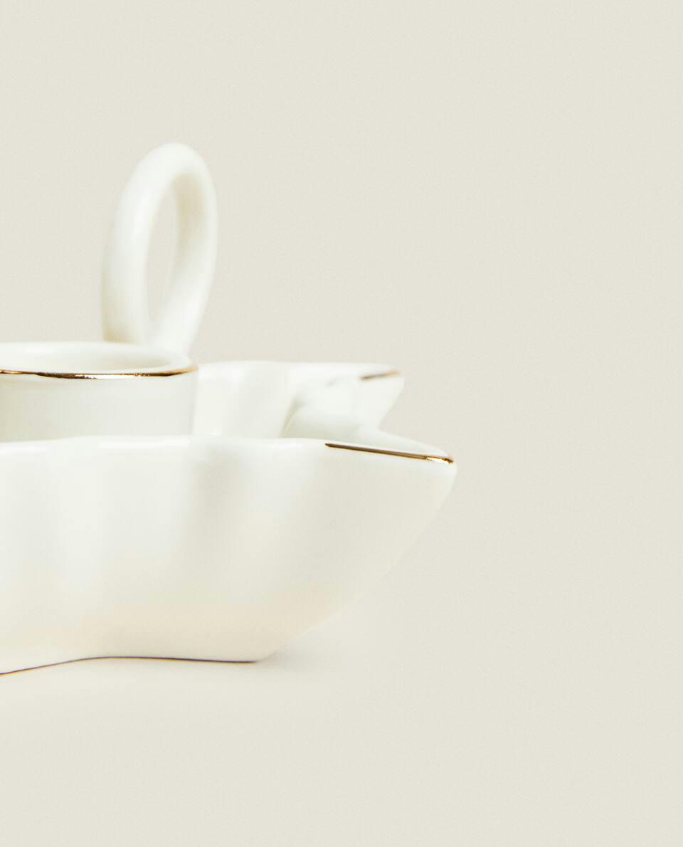 CHRISTMAS STAR CANDLEHOLDER WITH RIM